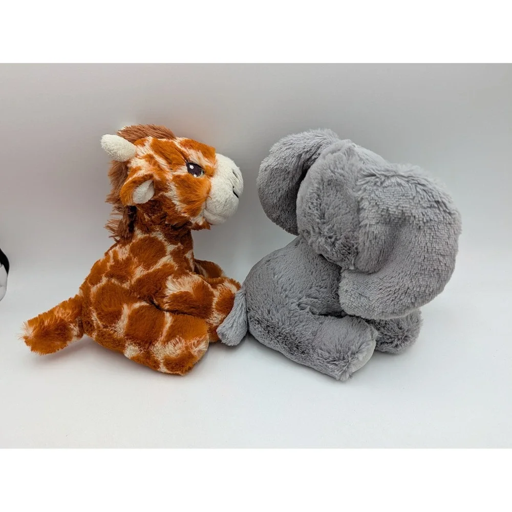 Aurora Precious Moments Plush Elephant Giraffe Teardrop Eyes Lot of 2